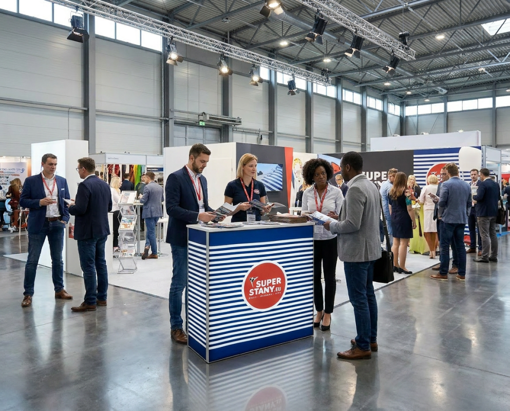Reklamný svetelný stolík so zámkom - LOCKER promo pult 1 locker promo stolik expo people 01